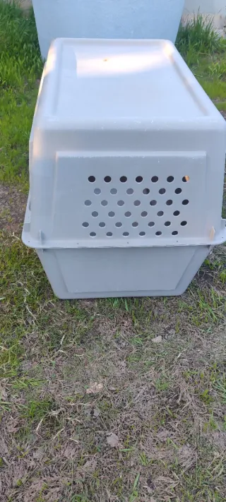 Caseta Perro Grande Gris