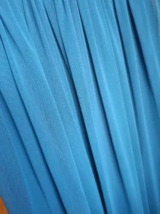 Vestido largo verde azulado