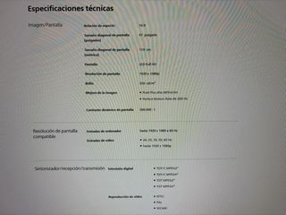 Televisión Philips 47 pulgadas + Stick fire