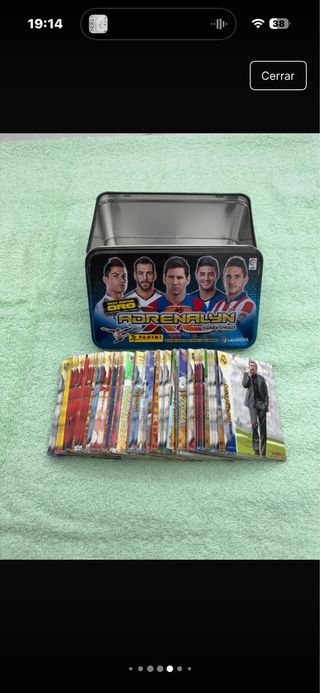 Colección cromos fútbol Adrenalyn + caja