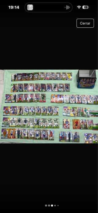 Colección cromos fútbol Adrenalyn + caja