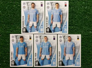 5 Carte Topps Manchester City Champions League