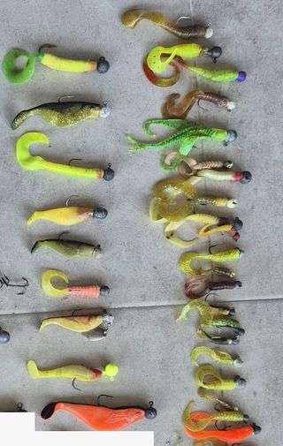 Vinilos de pesca variados