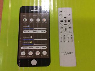 Lámpara ventilador Mantra Tíbet color plata