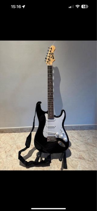 Guitarra Eléctrica Negra Principiante