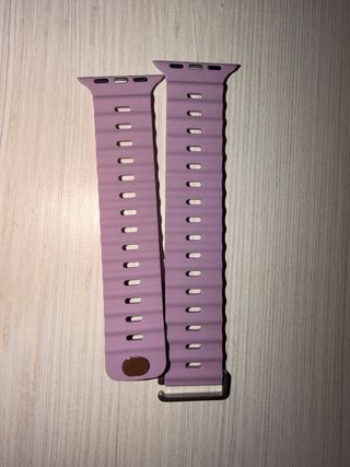 Apple Watch Series 9 41mm Rosa Claro con celular.