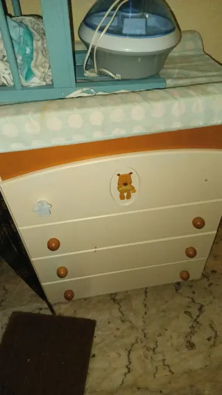 Cambiador bebé con cajones