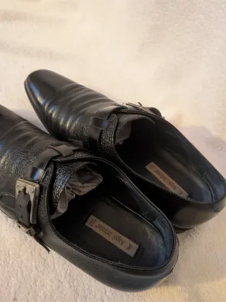 Mocasines Angel Infantes Negros Hebilla