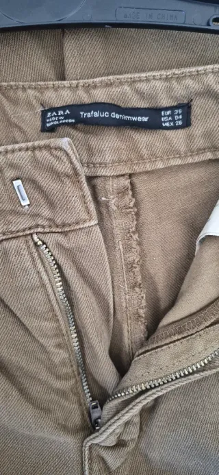 Pantalones Zara Mujer Marrones