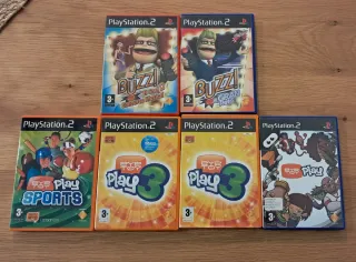 Lote 6 Juegos PS2: Buzz! y EyeToy