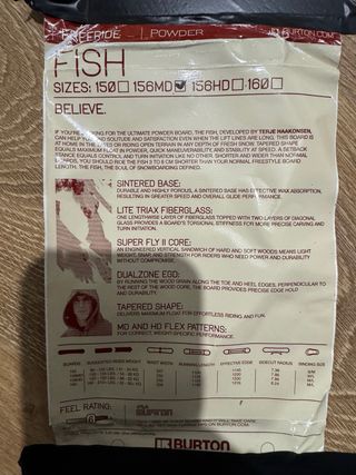Tabla Snowboard Fish 156 Freeride