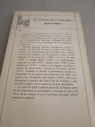 Libro la llamada de la naturaleza