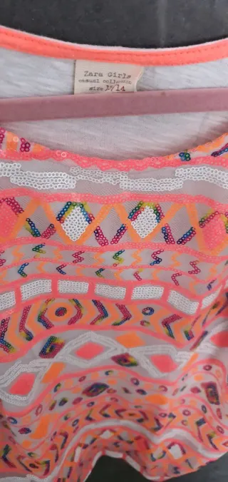 Top Zara lentejuelas 13-14 años