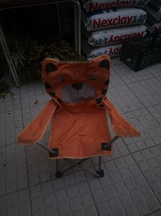 Silla Plegable Naranja Diseño Tigre