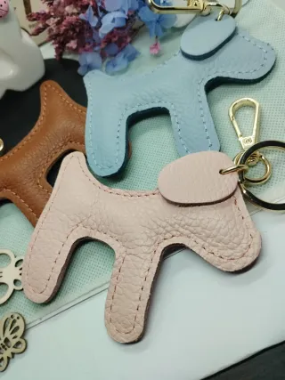 Colgante para bolso de Piel motivo perro