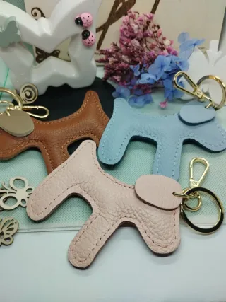 Colgante para bolso de Piel motivo perro