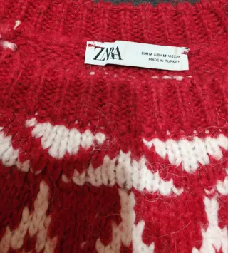 Jersey Zara Rojo y Blanco