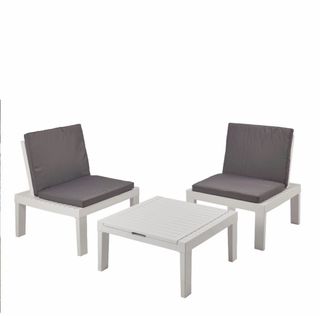 Conjunto Duetto blanco 2 sillones y mesa