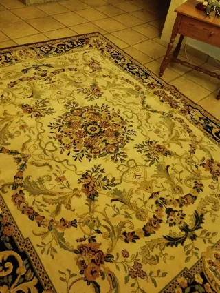 Alfombra Lana Salón Beige Multicolor