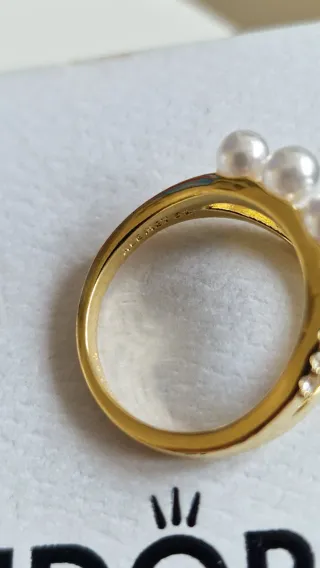 Anello Pandora Misura 52 Perle e Zirconi