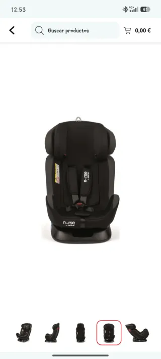 Silla coche evolutiva sin Isofix nurse