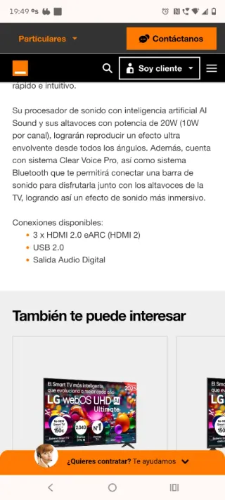 LG Smart TV 55/78 4K UHD AI ThinQ