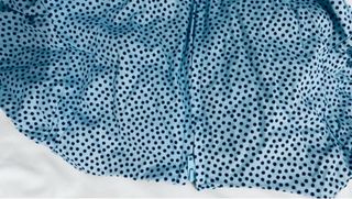 Traje de flamenca celeste y azul