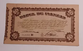 Billetes antiguos  Papel de Fianza 1939