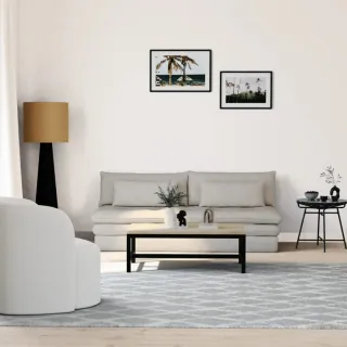 Mesa centro madera maciza y metal Maisons du Monde