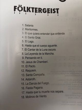 Libro Partituras Mago de Oz Folktergeist