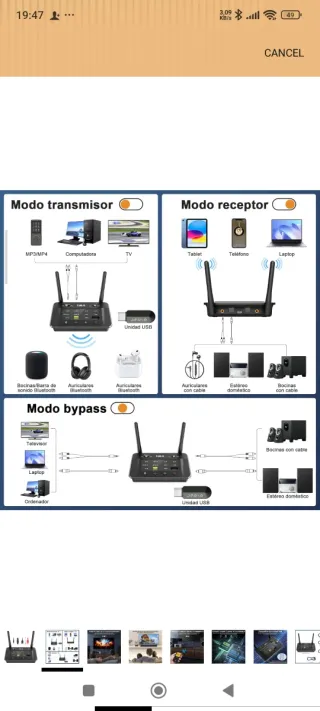 1Mii B03S Bluetooth 5.3 Transmisor Receptor