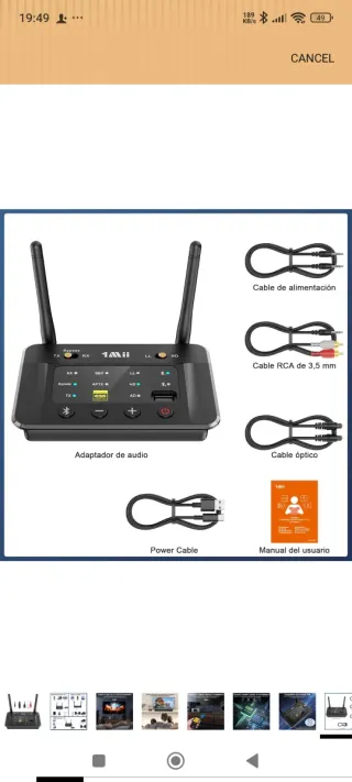 1Mii B03S Bluetooth 5.3 Transmisor Receptor
