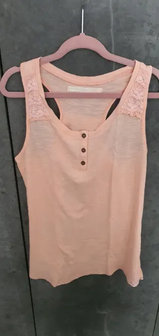 Camiseta salmón encaje Mayoral 12 años