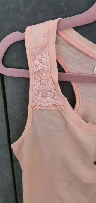 Camiseta salmón encaje Mayoral 12 años