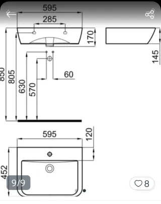 2 Lavabos Porcelanosa