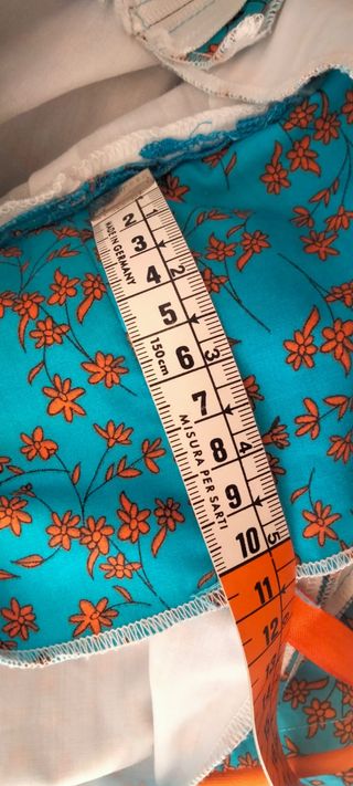 Traje Flamenca Niña Azul/Naranja