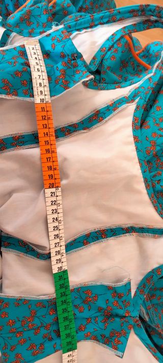 Traje Flamenca Niña Azul/Naranja