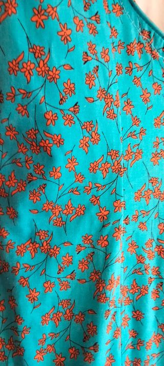 Traje Flamenca Niña Azul/Naranja