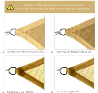 Toldo Vela Cuadrado 3x3m Beige