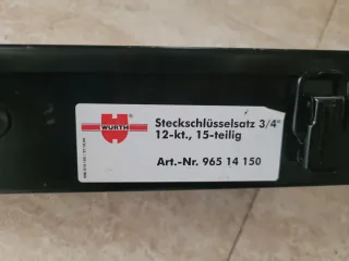 Juego llaves vaso Wurth 3/4 15 piezas