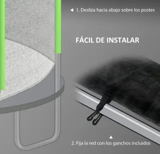 Red Seguridad Cama Elástica 244cm