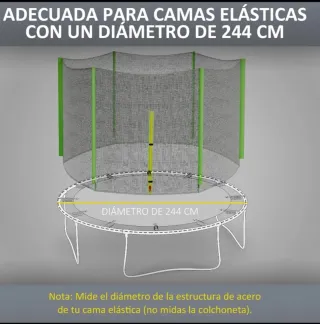 Red Seguridad Cama Elástica 244cm