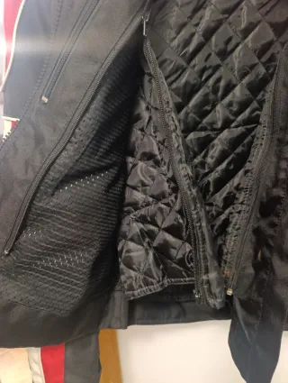 Chaqueta Moto Cordura RK Negra Roja Blanca talla L