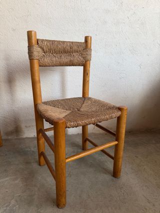 Set de 12 Sillas de Madera y Yute