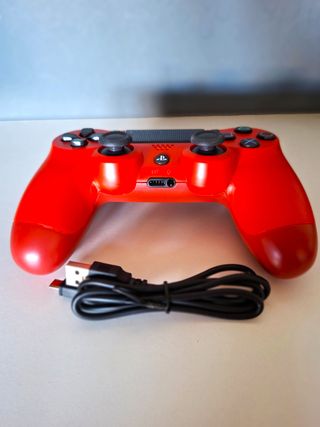 Mando Dualshock 4 Ps4 / Va Perfecto / Rojo / Pc
