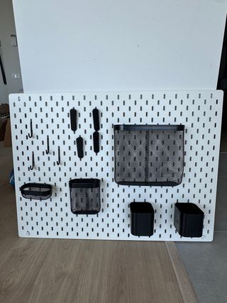 Tablero Pared Ikea Skadis Negro y Blanco 76x56cm