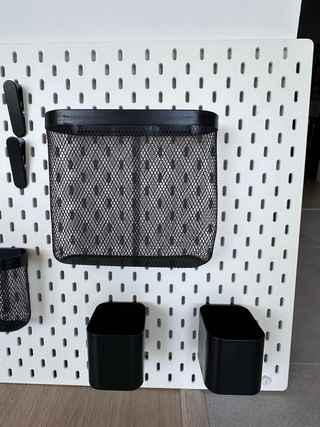 Tablero Pared Ikea Skadis Negro y Blanco 76x56cm