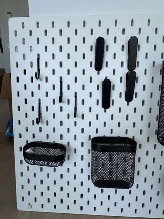 Tablero Pared Ikea Skadis Negro y Blanco 76x56cm