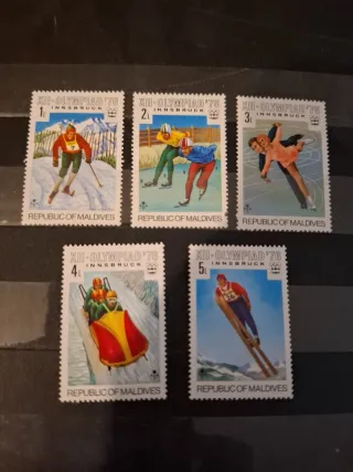 Sellos Maldivas Olimpiadas Invierno 1976