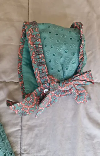Conjunto vestido y capota perforado Cocote 6 meses